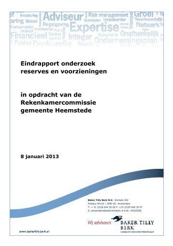 RKC Heemstede Eindrapportage onderzoek reserves en ...