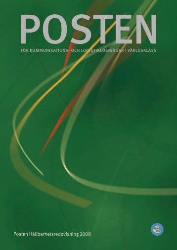 2010-06-21 Posten AB Hållbarhetsredovisning 2008 ... - PostNord