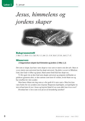 Jesus, himmelens og jordens skaper - Bibelstudiet