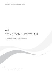 Sosiaali- ja terveysministeriön selvityksiä 2008:28