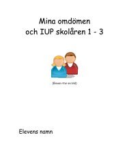 Mina omdömen och IUP skolåren 1 - 3 - Oskarshamn