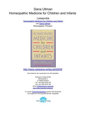 Dana Ullman Homeopathic Medicine for Children and Infants