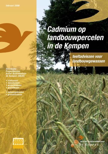 Cadmium op landbouwpercelen in de Kempen - Actief ...