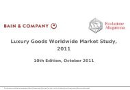 Luxury Goods Worldwide Market Study, 2011 - Bain & Company