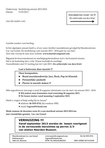 Begeleidende brief aan ouders mei 2013 - Muziekcentrum Luc van ...