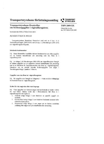 Transportstyrelsens författningssamling