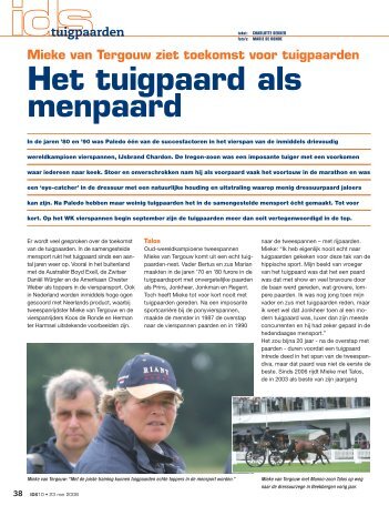 'Het tuigpaard als menpaard' (IdS 10, 2008) - Tuigpaarden.net