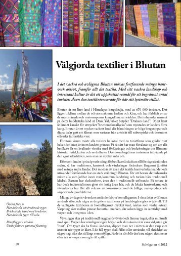 Välgjorda textilier i Bhutan