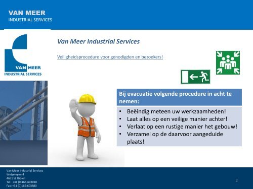 Download de presentatie in PDF formaat - Van Meer Industrial ...