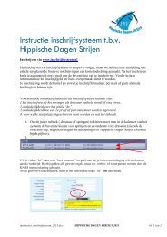 Instructie inschrijfsysteem t.b.v. Hippische Dagen Strijen