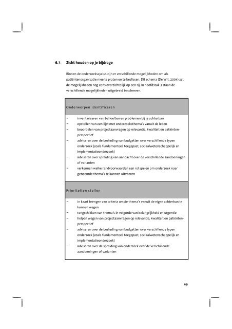 Handboek patiëntenparticipatie in wetenschappelijk onderzoek