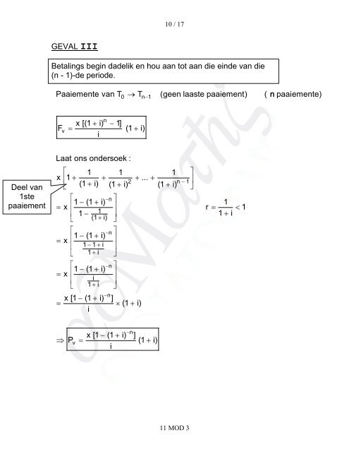 n Toekomstige waarde a - AdMaths