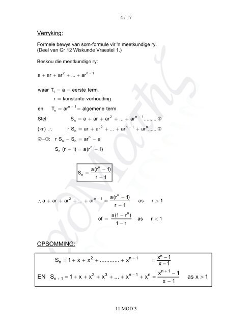 n Toekomstige waarde a - AdMaths