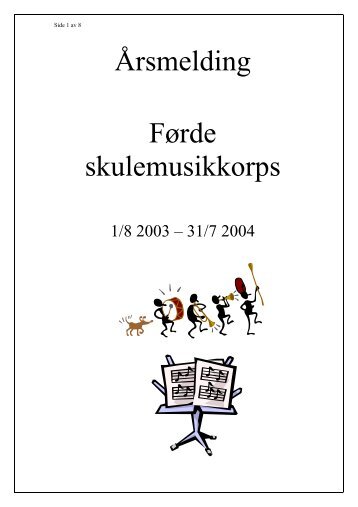 Årsrapport 2004 - Førde skulemusikkorps
