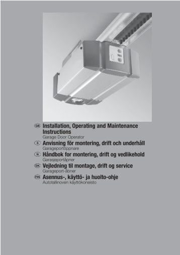 Garageportsmaskineri SupraMatic E P 2 - Hörmann