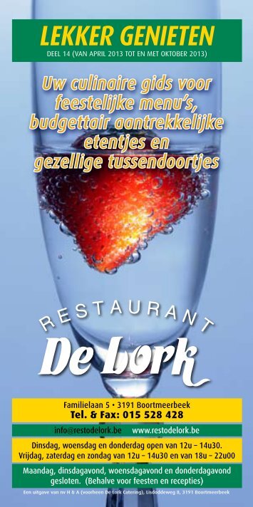 Uw persoonlijke brochure downloaden - De Lork