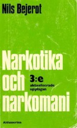 Narkotika och narkomani - Nils Bejerot