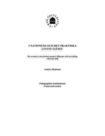 i nationens och det praktiska livets tjänst. - Pedagogiska ...