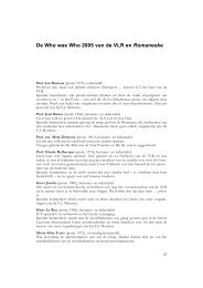De Who was Who 2005 van de VLR en Romaneske
