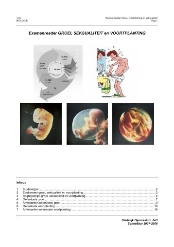 Examenreader GROEI, SEKSUALITEIT en VOORTPLANTING