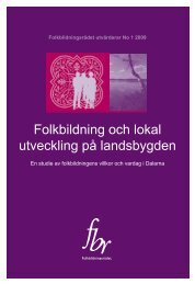 Folkbildning och lokal utveckling på landsbygden - Folkbildningsrådet