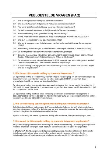 VEELGESTELDE VRAGEN (FAQ)