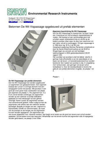 Folder De Wit vispassage in PDF formaat - ENRIN - Environmental ...