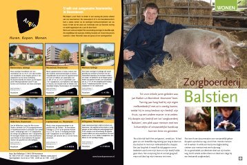 Artikel in "Huren. Kopen. Wonen." - Balstien Zorgboerderij