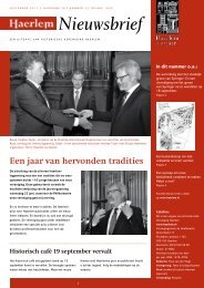 Nieuwsbrief september 2011 - Historische Vereniging Haerlem