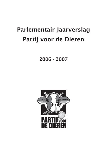 Parlementair Jaarverslag Partij voor de Dieren