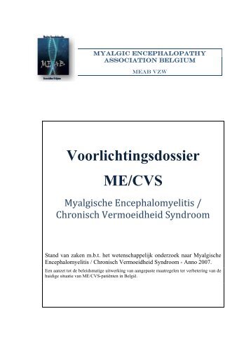 Voorlichtingsdossier ME/CVS - MEAB vzw