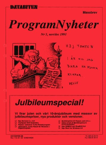 ProgramNyheter november/december 1991 - Databiten