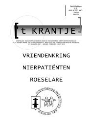 Kwartaal 1 2013 - Vriendenkring Nierpatiënten Roeselare