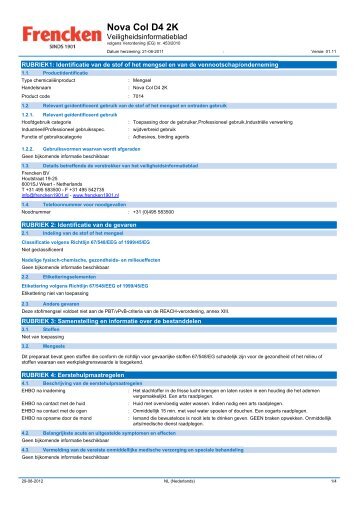 Veiligheidsinformatieblad (MSDS) - Destil