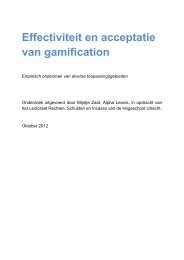 Effectiviteit en acceptatie van gamification - Kenniscentrum Sociale ...