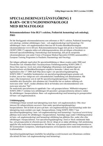 ST barnonkologi rekommendationer v 20111205 .pdf - BLF