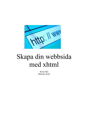 Skapa en webbsida med XHTML