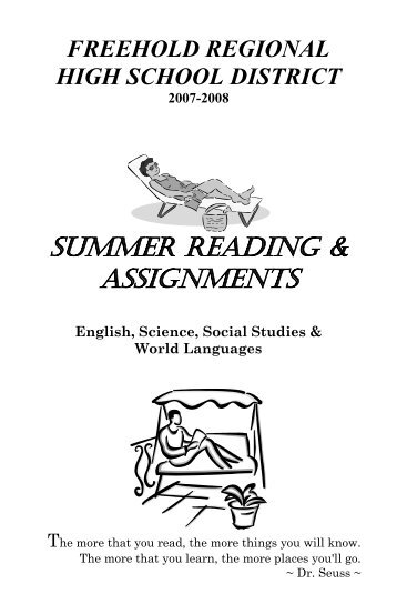 Summer Reading & Assignments - Freehold Regional High School ...