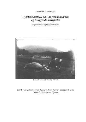 Hjortens historie.pdf - Bukkejegeren.no