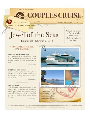 COUPLES CRUISE Jewel of the Seas - The Swinger Cruise