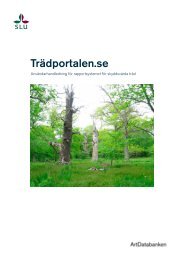 Trädportalen.se - ArtDatabanken - SLU