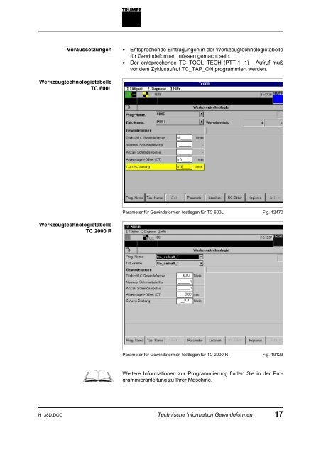 Technische Information Gewindeformen - infoportal