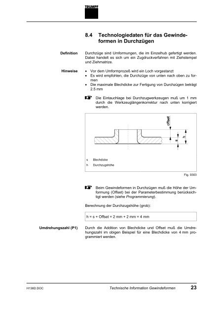 Technische Information Gewindeformen - infoportal