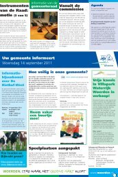 Uw gemeente informeert Woensdag 14 september 2011 ...