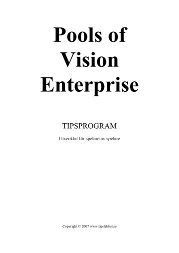 Pools of Vision Enterprise - Pools of Vision ULTIMA