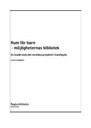 Rum för barn - möjligheternas bibliotek - Regionbibliotek Stockholm