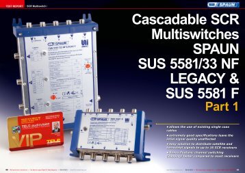 Cascadable SCR Multiswitches SPAUN SUS 5581/33 NF LEGACY & SUS 5581 F