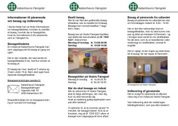 Informationer til pårørende om besøg og indlevering - Københavns ...