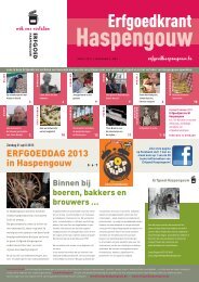 Erfgoedkrant april 2013 - Erfgoedcel Haspengouw