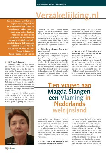 Reeks: Belgen in Nederland (1): verzakelijking.nl - Weliswaar